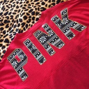 VS PINK HOLIDAY CHRISTMAS CREW