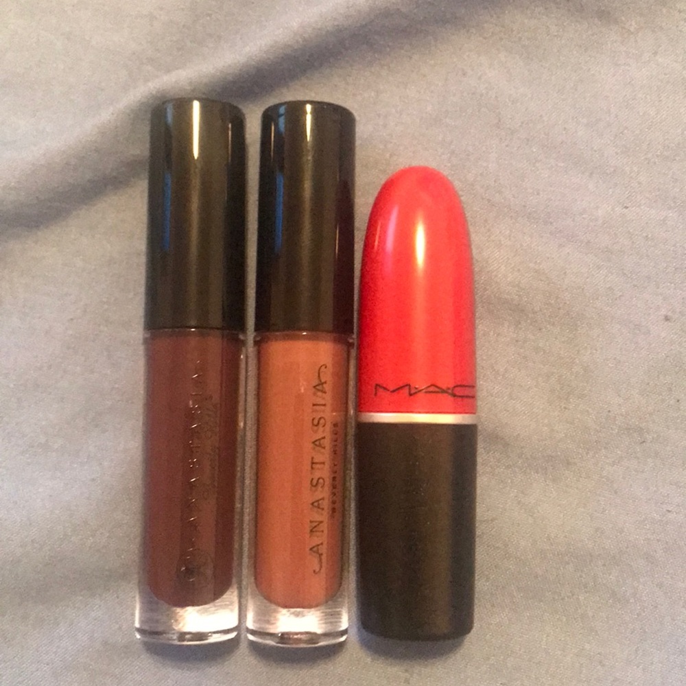 Lip gloss and lipstick
