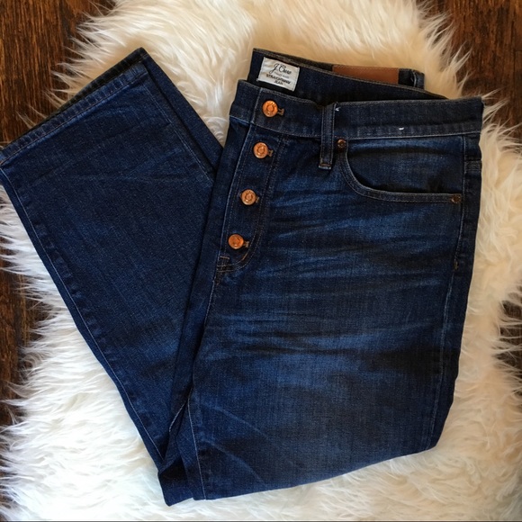 mens exposed button fly jeans