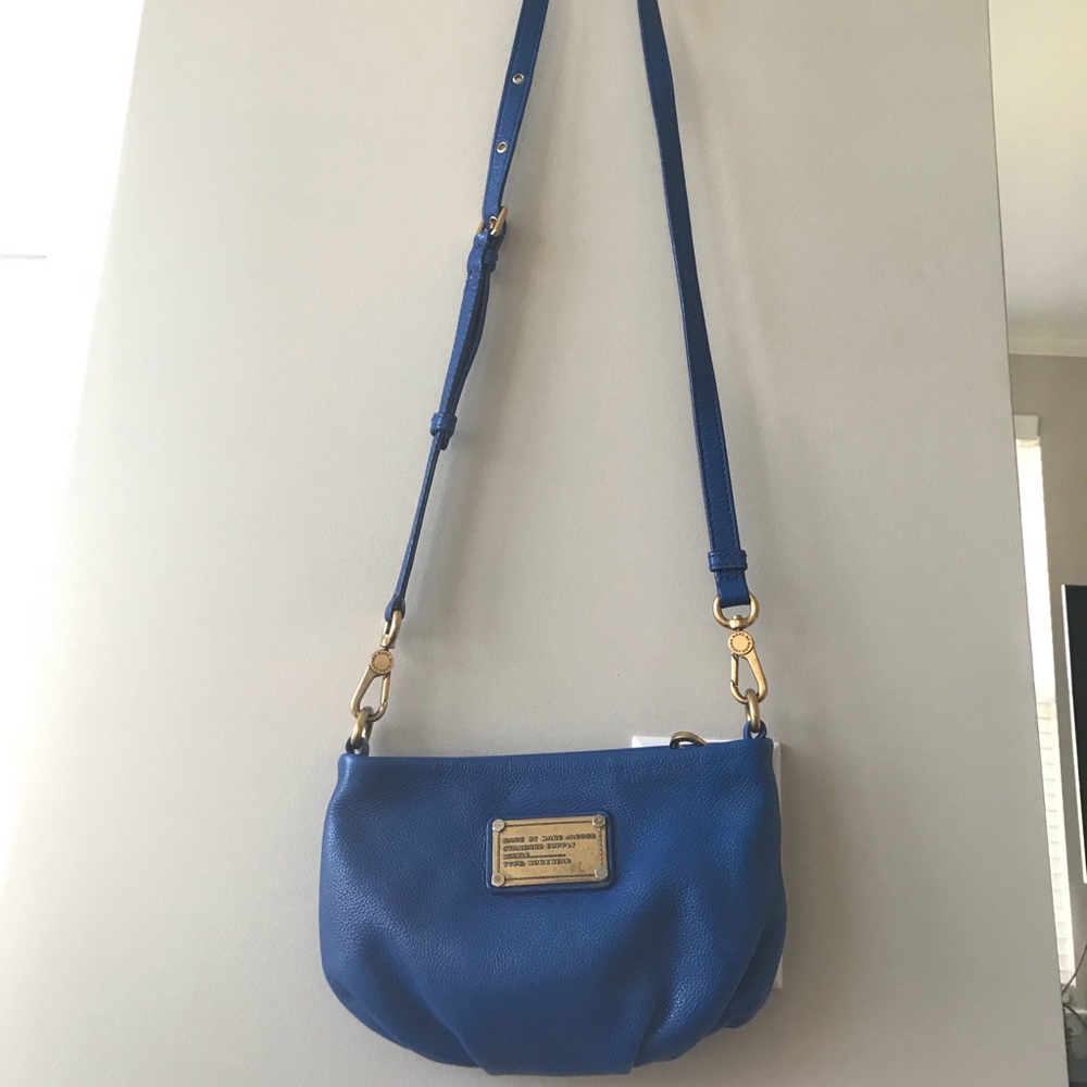 Marc Jacobs Blue Leather Crossbody Purse