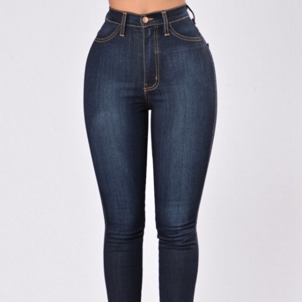 fashion nova classic high waisted jeans (dark)