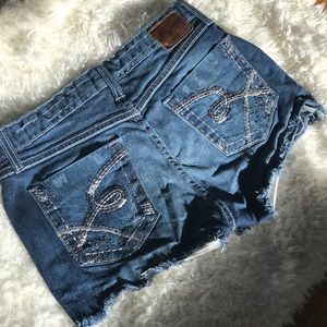 BKE Denim Rhinestone Shorts
