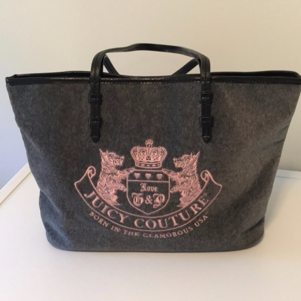 Juicy Couture Grey Velour Purse