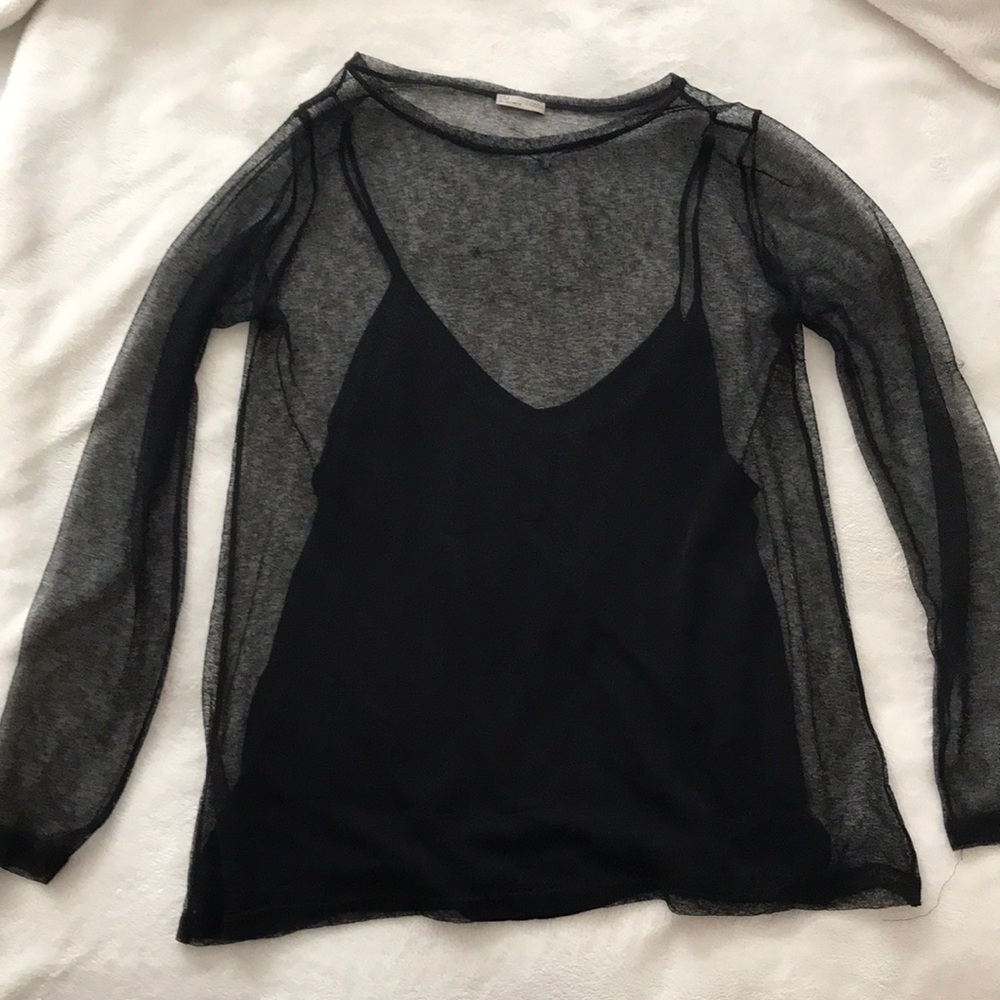 Black sheer top
