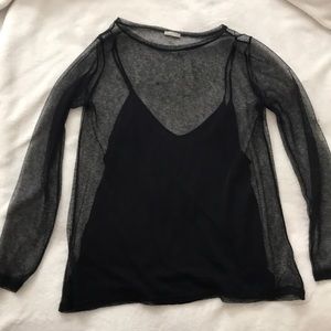 Black sheer top