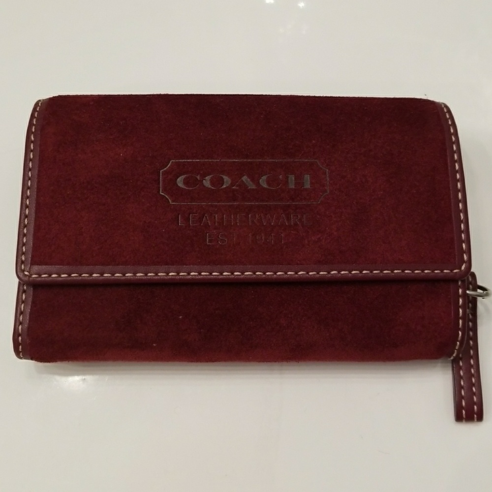 Coach Suede wallet - Picture 1 of 5