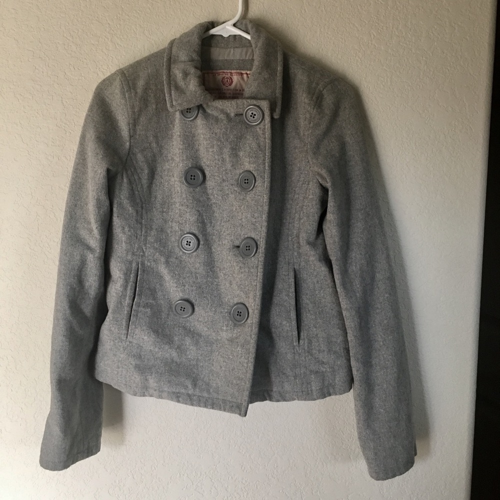 Abercrombie gray pea coat