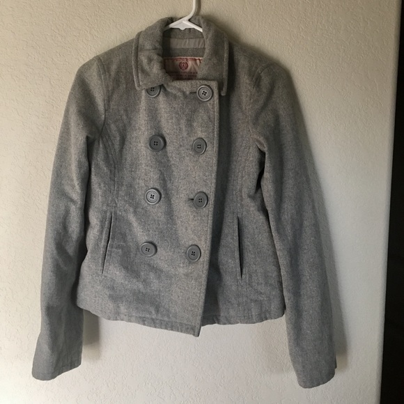 Abercrombie gray pea coat - Picture 1 of 2