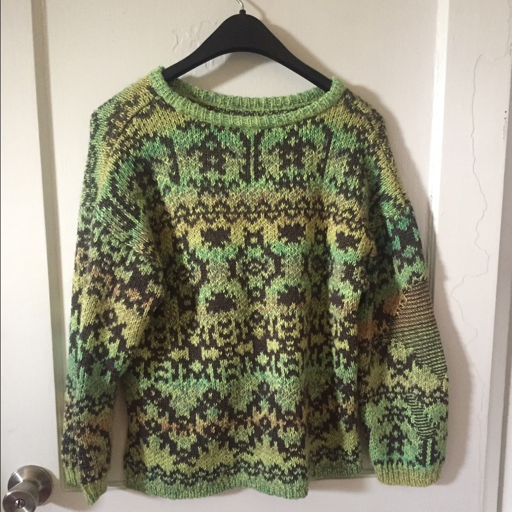 Patterned Oversized Sweater