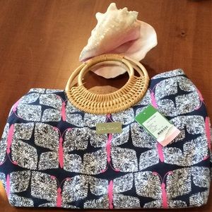 Lilly Pulitzer Straw Handle Tote, fun print ⚓️