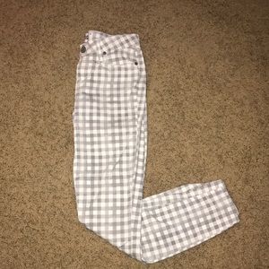 Paige checked skinny jeans