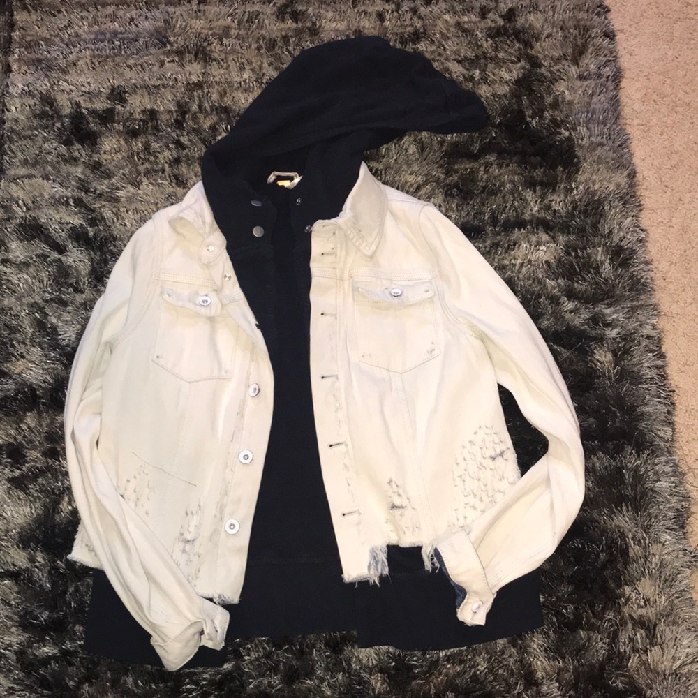 Distressed denim Free People jacket