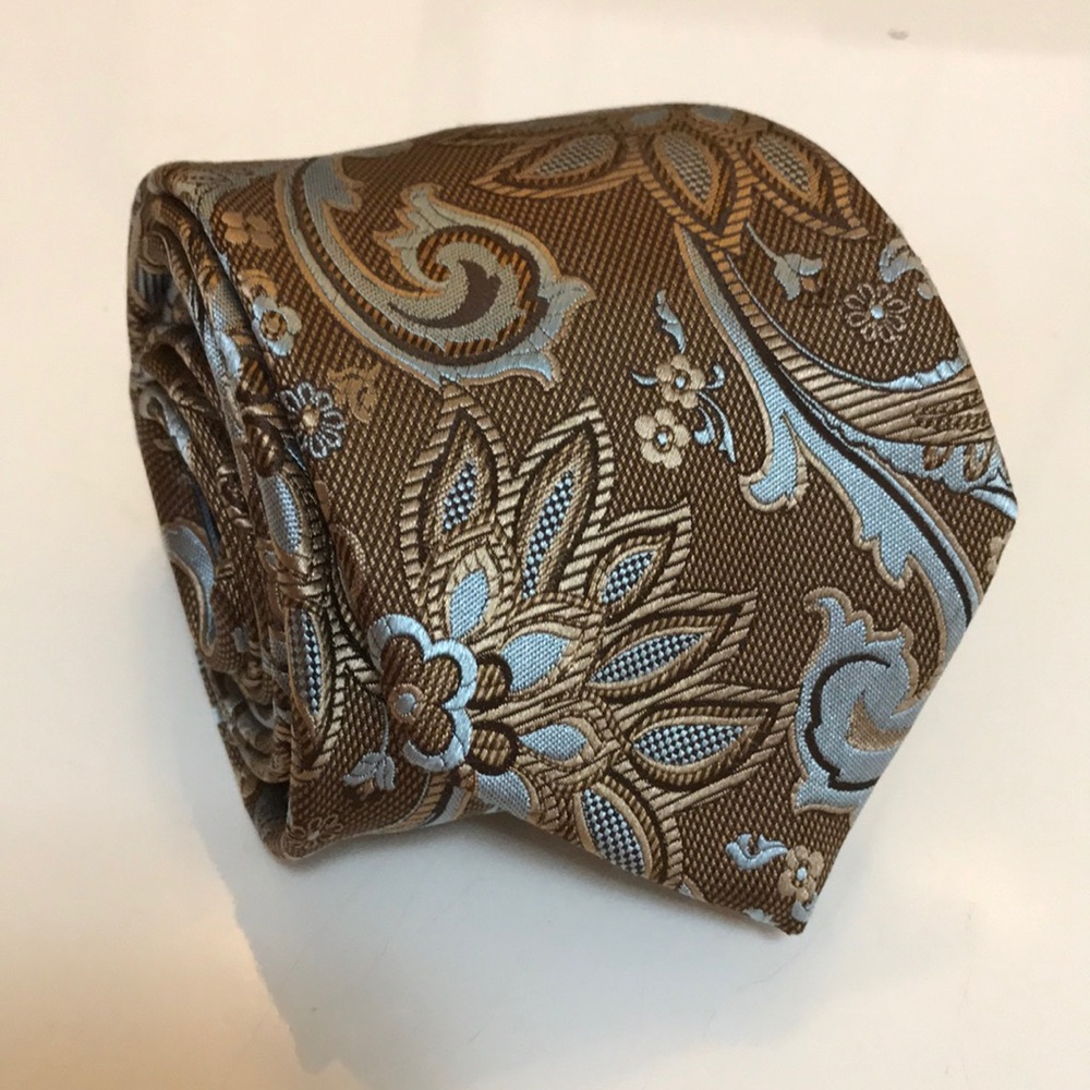 New Geoff Nicholson paisley silk tie Italy