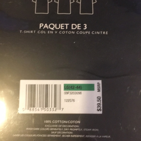 Tommy Hilfiger V-Neck T-Shirt Slim Fit Gray Large - Picture 5 of 5