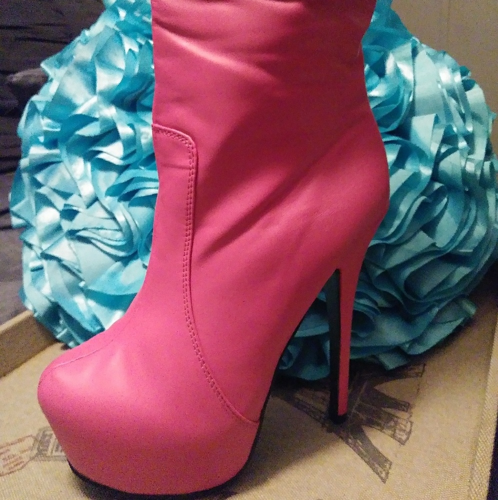 Pink Knee High Boot