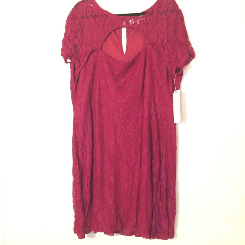 Maroon Lace Dress