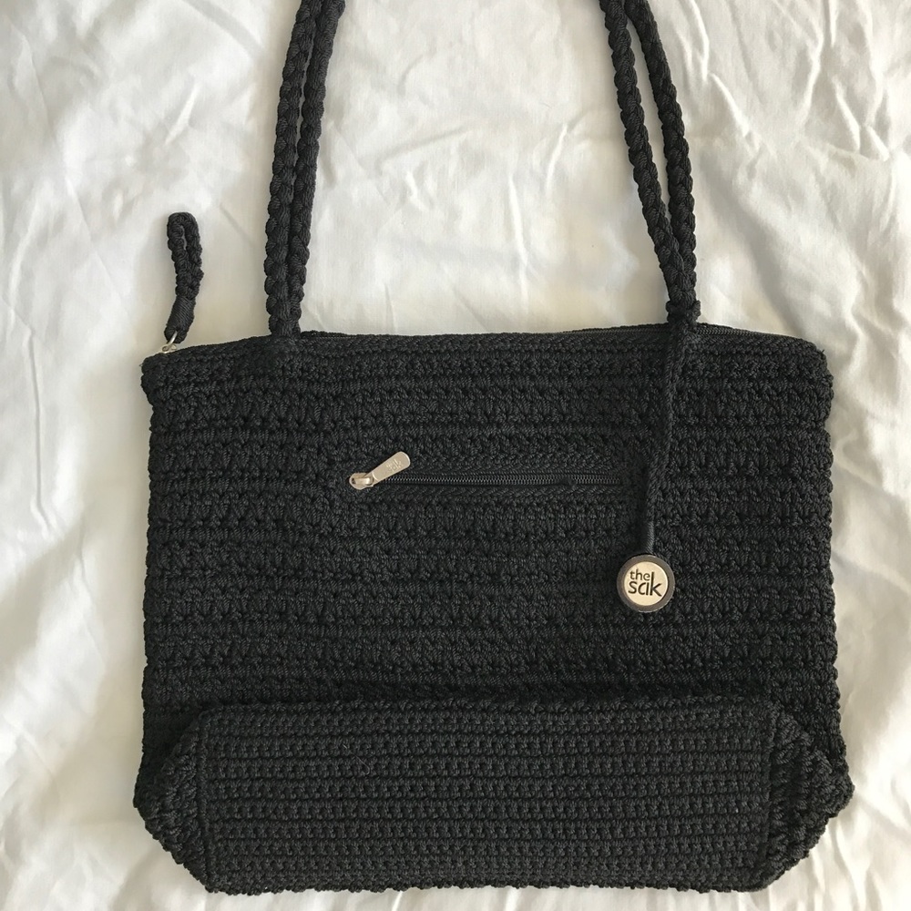 The Sak Black CrochetPurse