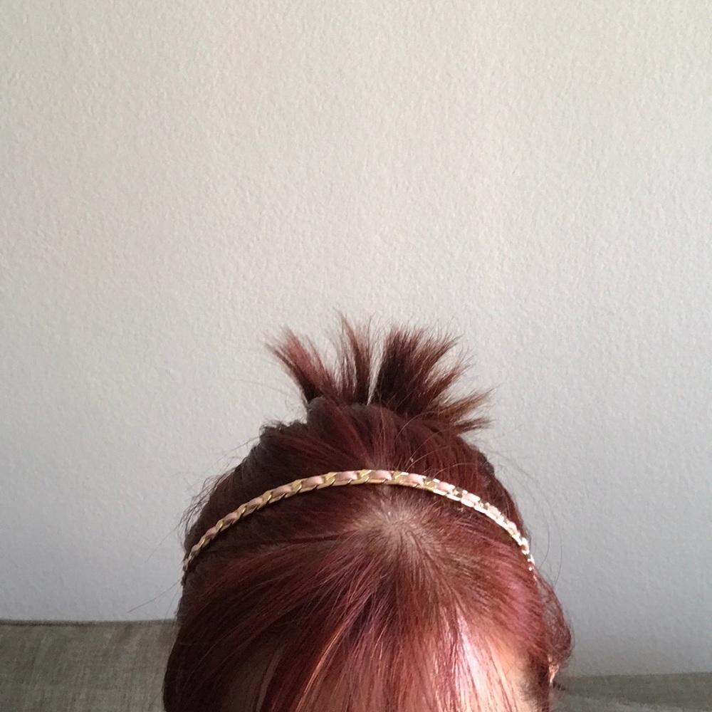 Henri Bendel pink and gold hair wrap