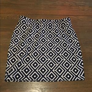 INC- blue and white mini skirt