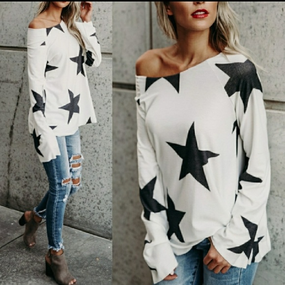 Tops - SALE OVERSIZE STARS TOP