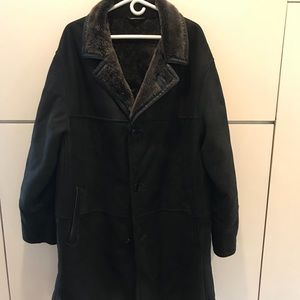 100% authentic Black sheepskin coat