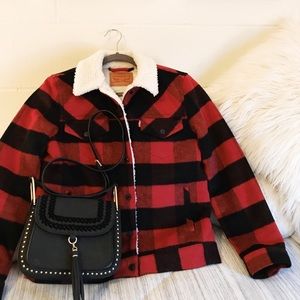 Levi’s wool boyfriend Sherpa trucker jacket