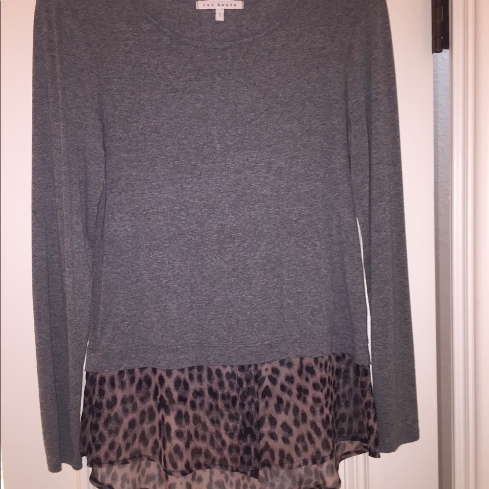 grey leopard print shirt