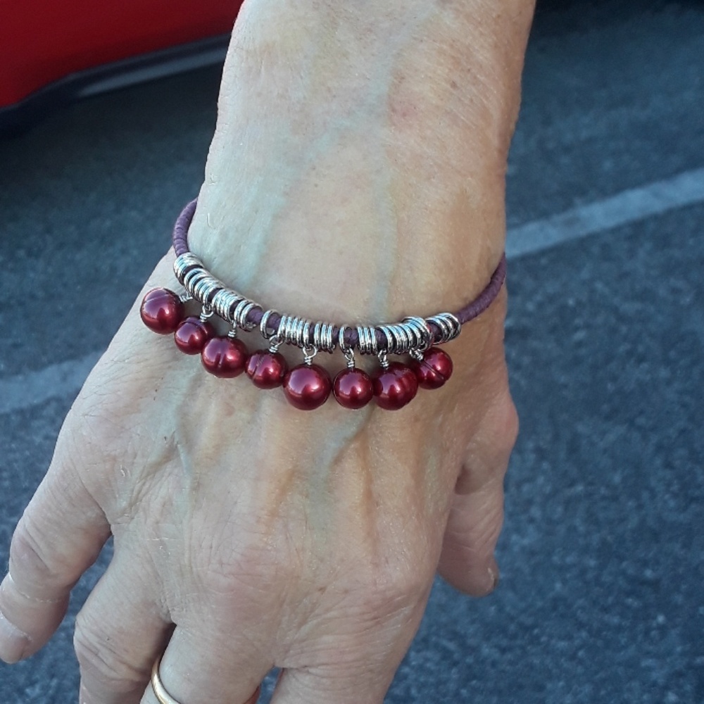 NWT Freshwater Pearl stainless steel bracelet