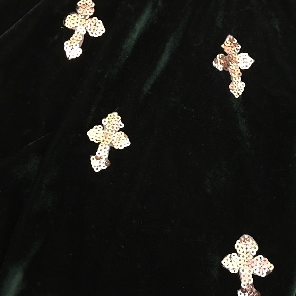 ☀️☀️SOLD☀️☀️Dark green velvet skirt - Picture 5 of 5