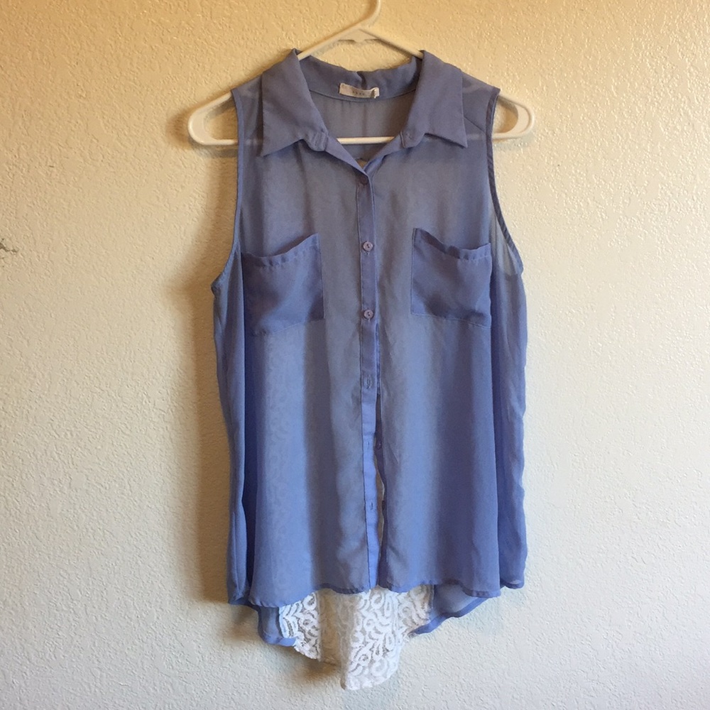 Lush- Lace Blouse Tank Top