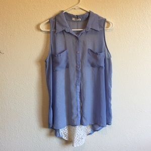 Lush- Lace Blouse Tank Top