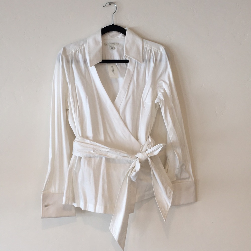 Banana Republic White Wrap Shirt