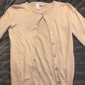 3/4 sleeve khaki sweater