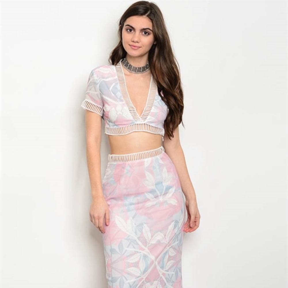 Crop Top Plunging Neckline