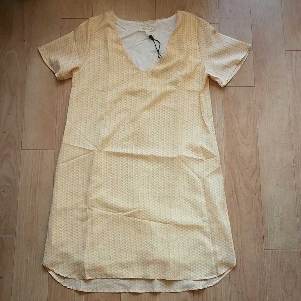 ☀Lace + Whiskey Yellow Geo Print Tunic Dress