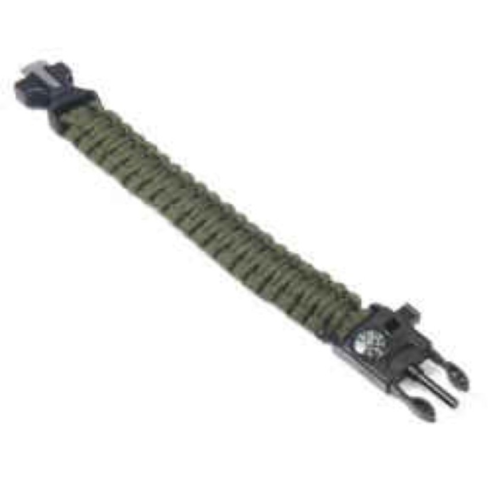 5 in 1 Outdoor Survival Bracelet Army Green - Picture 4 of 7