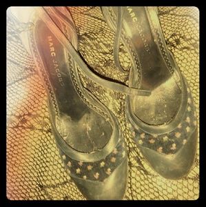 Marc Jacobs 40's velvet floral MaryJane pumps