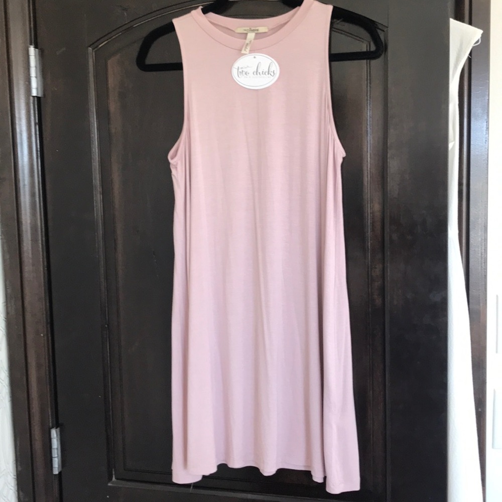 Blush Pink Tunic Tank dress