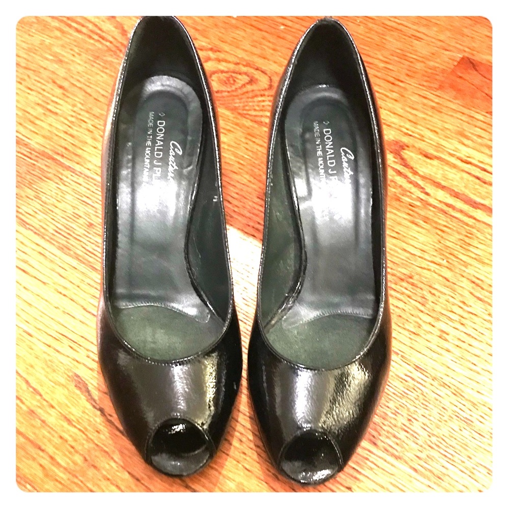 Women’s Donald J Pliner Black Open Toe Heel