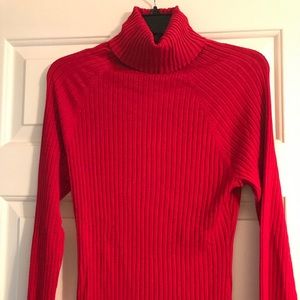 INC Red Turtleneck sweater, size P/XL.