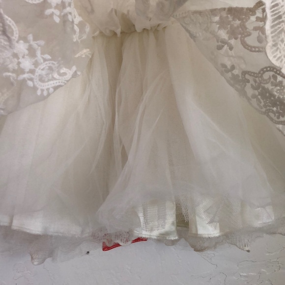 Cream and coral/salmon dress - Picture 4 of 8