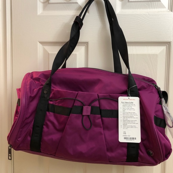 lululemon athletica Handbags - NWT LULULEMON REGP Plum Run Ways Duffel Travel Bag
