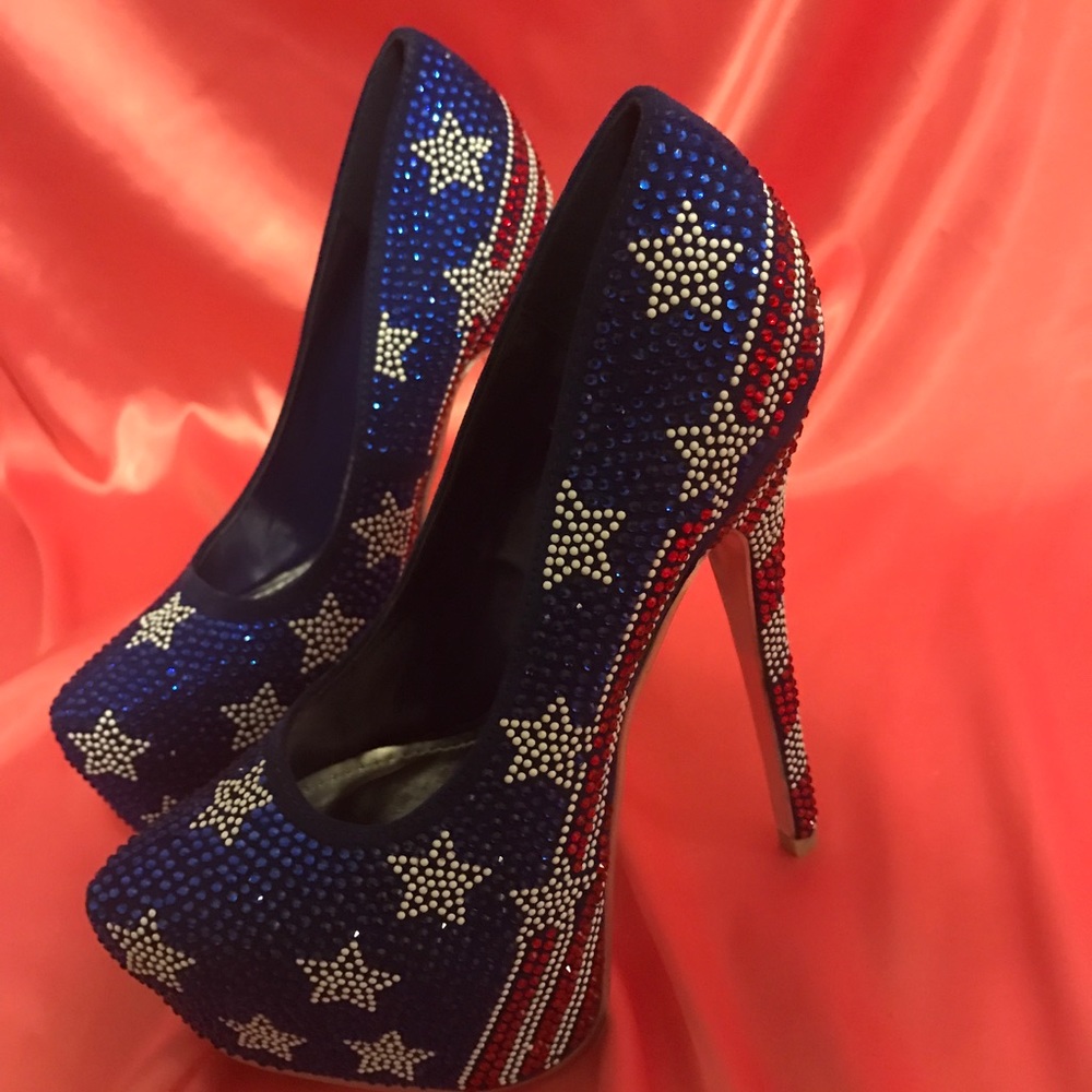 Rhinestone Patriotic shoes
