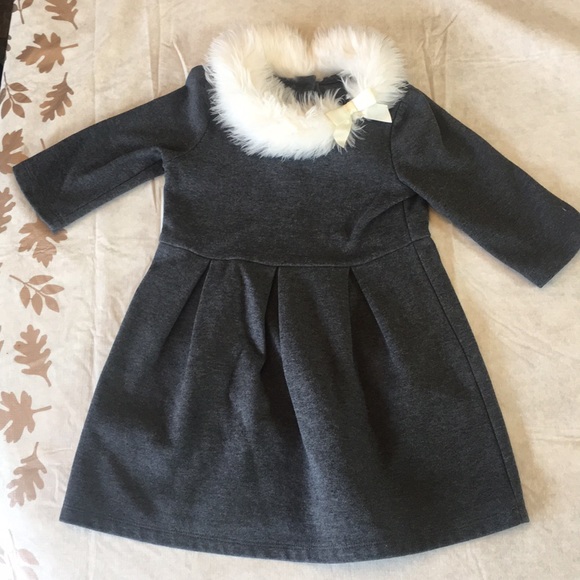 Janie and Jack Other - Janie and Jack Fur trimmed collar dress