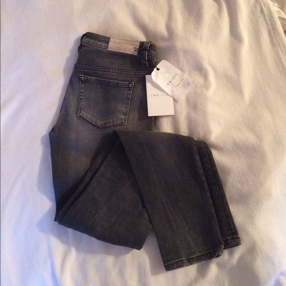Black washed stretch jeans