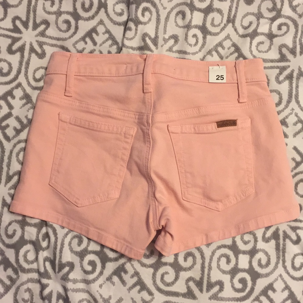 Joe's light pink denim shorts