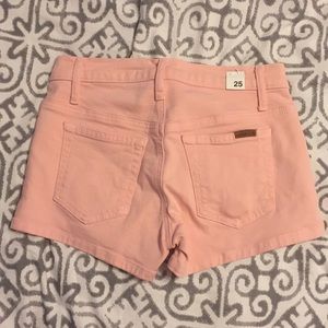 Joe's light pink denim shorts