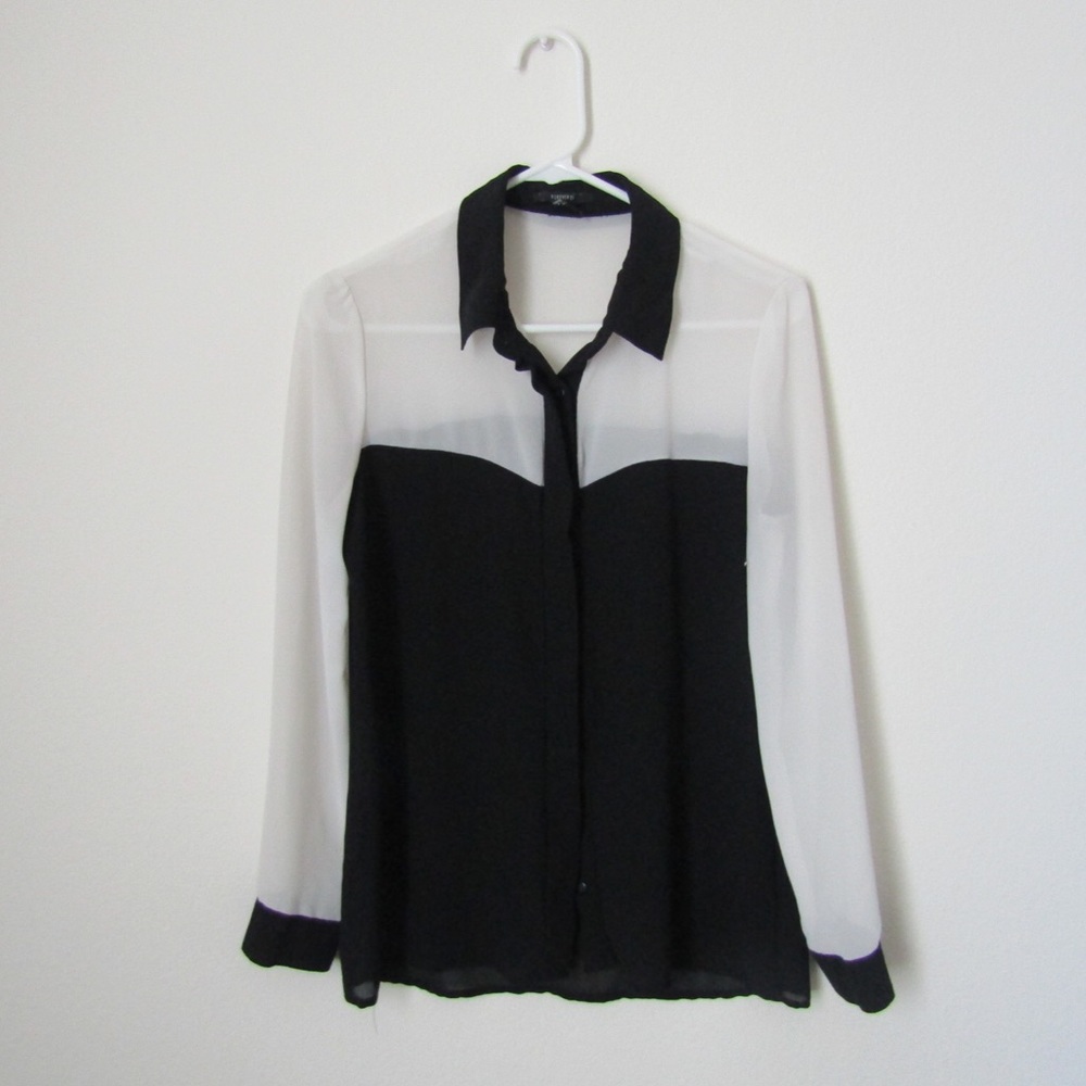 Sheer Button-up Blouse