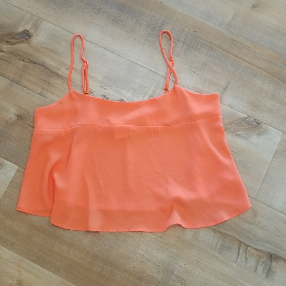 Neon orange crop top