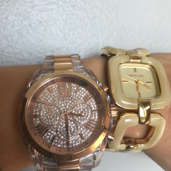 Michael Kors Rose Gold Lucite Watch